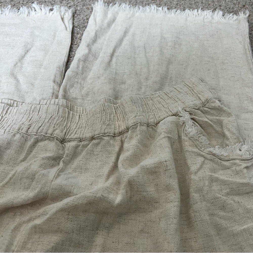 Umgee Wide Leg Pants in Light Natural - Picture 7 of 16